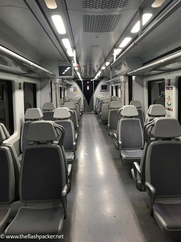 interior of empty train carriage