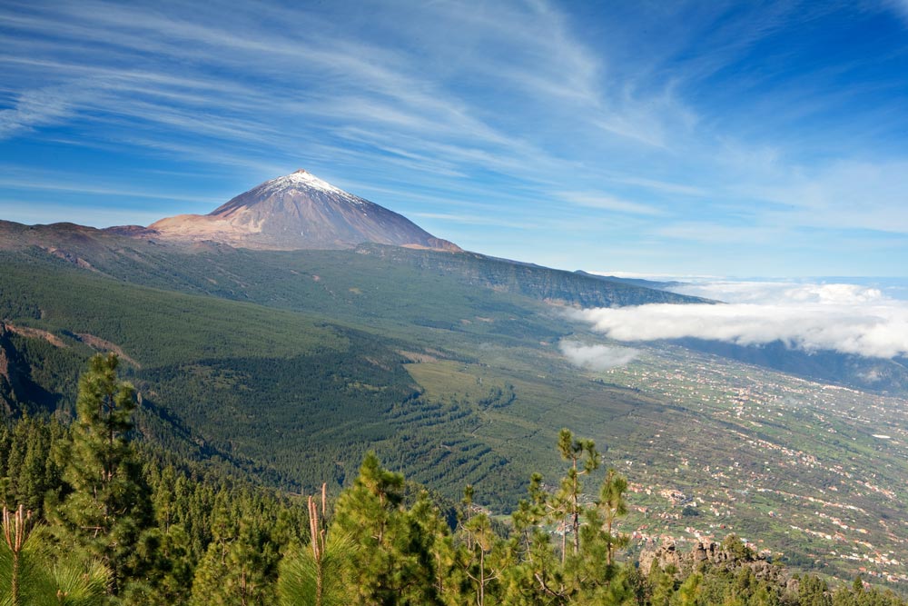 snow capped volcanic mount teide wihic is one of the best tenerife excursions