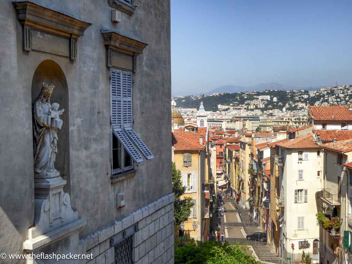 sdie of a church and view from la vielle ville one of the best free things to do in nice