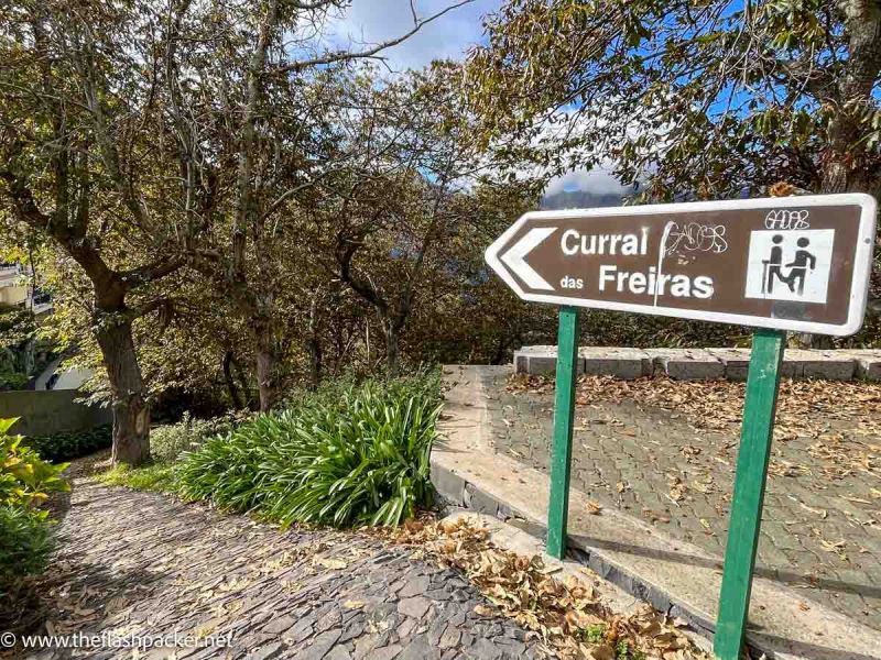 sign saying curral das freiras