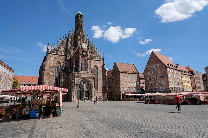 large square in Altstadt Nürnberg