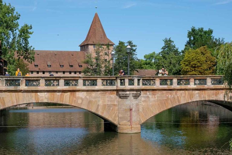 stone bridge in nuremberg old town