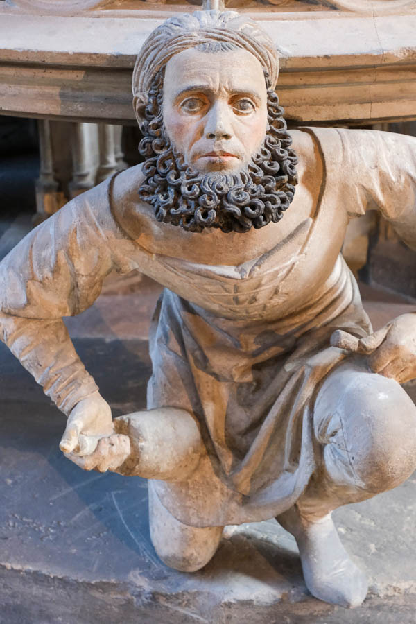 sculpture of man with beard