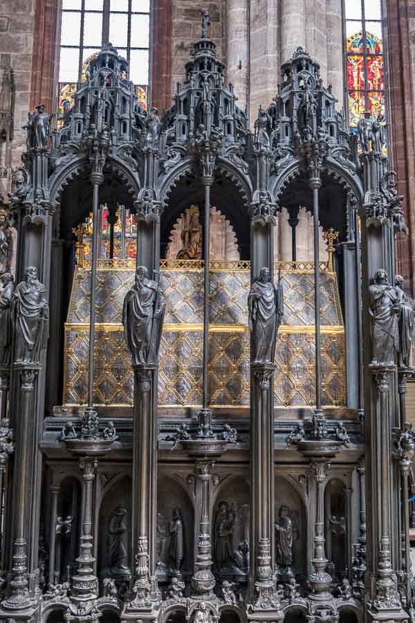 intricately carved tabernacle inside church