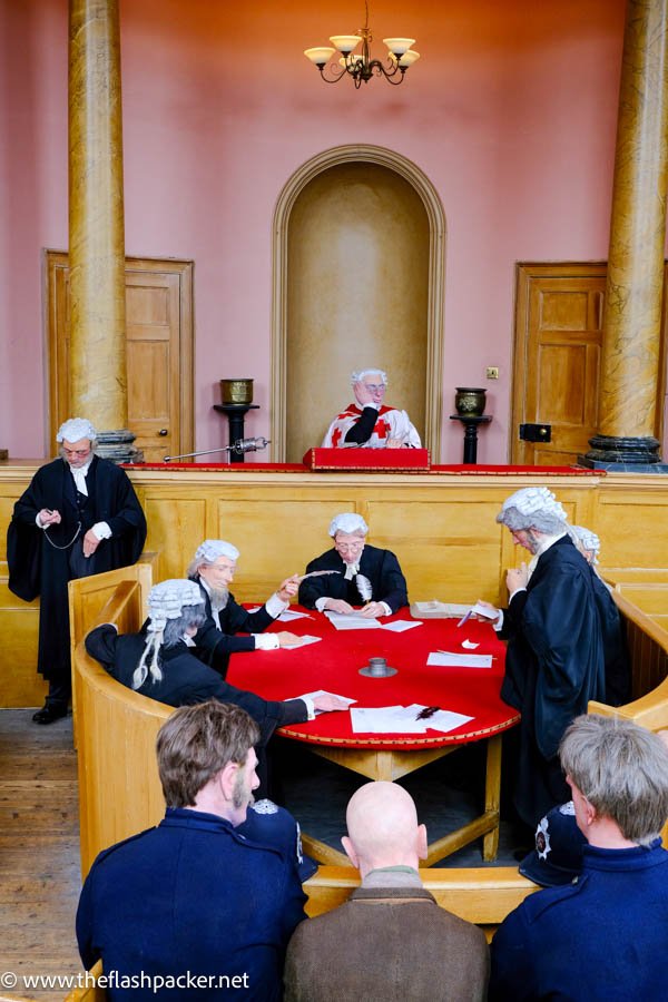 mannequins of people in an old court room in Inveraray scotland