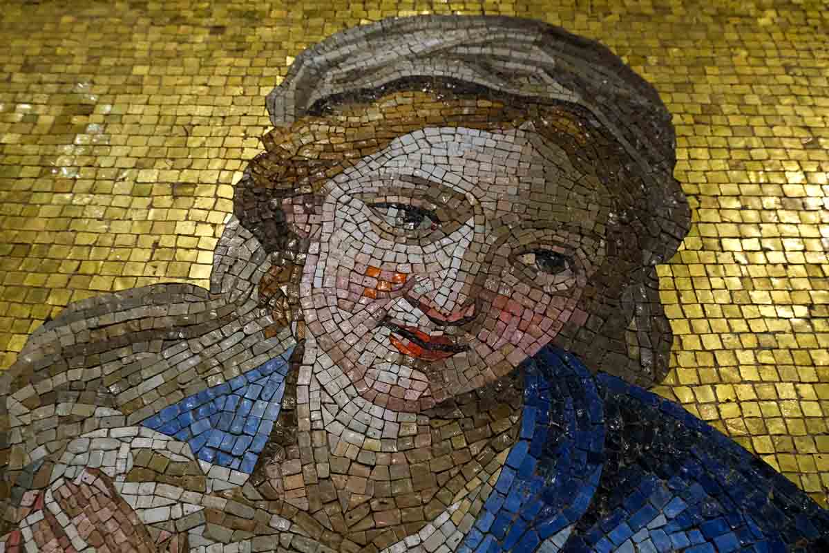 mosaic of the virgin mary