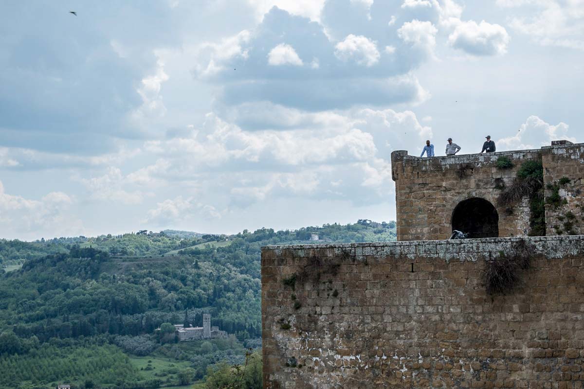 old fortress overlooking lush countryside in orvieto italy