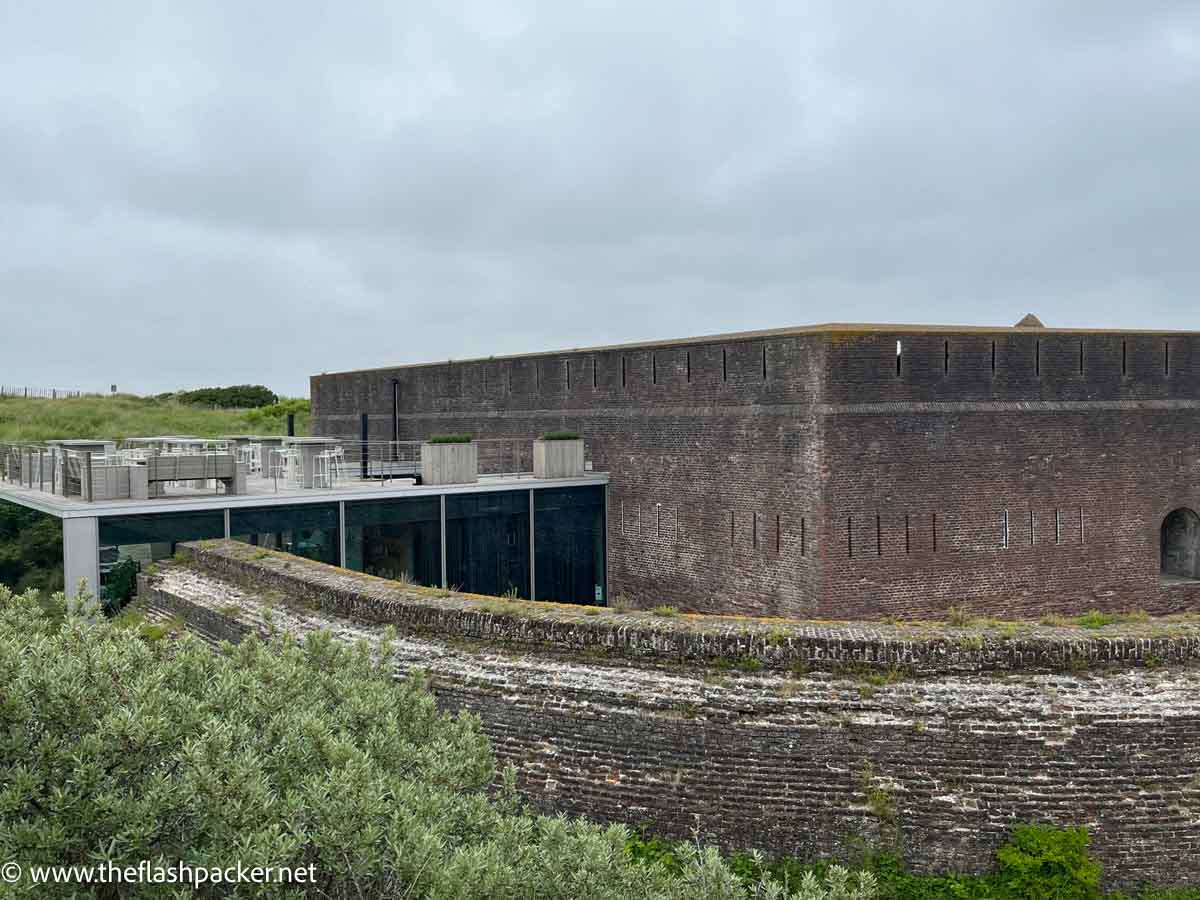 large brick fort building