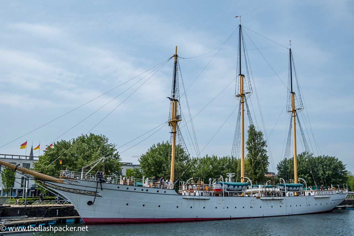 old boat with three masts