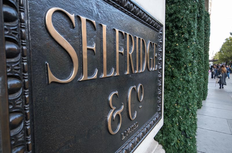 sign for selfridges and co