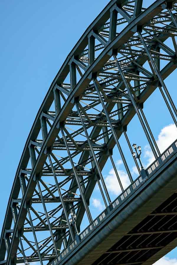 archway of wrought iron bridge in newcastle