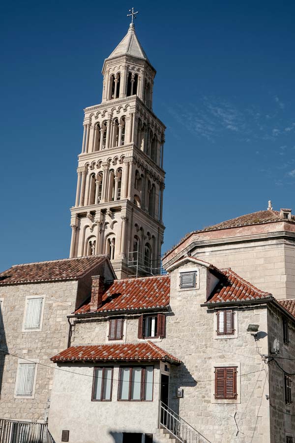 church tower in split old town