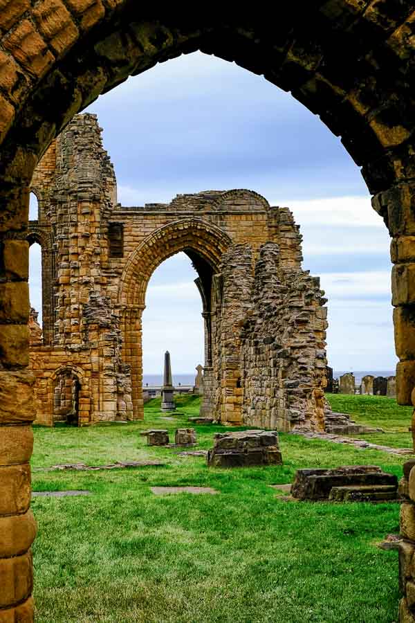 stone arches at tynemouth castle