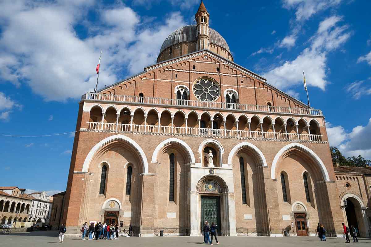 facade of st anthonys basilica in padua italy