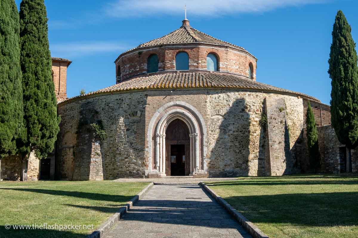 circular church building of san michel archangelo in perugia