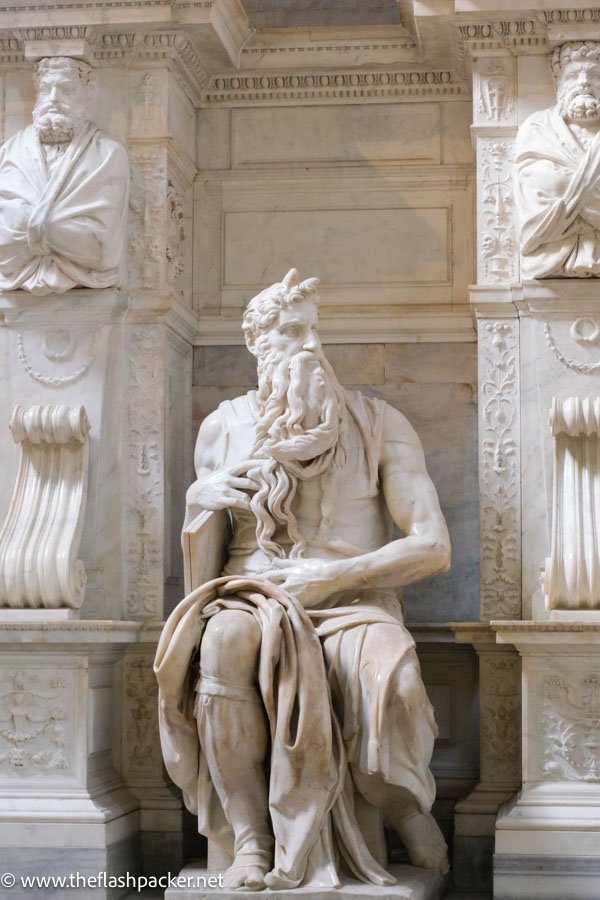 marble sculpture of moses