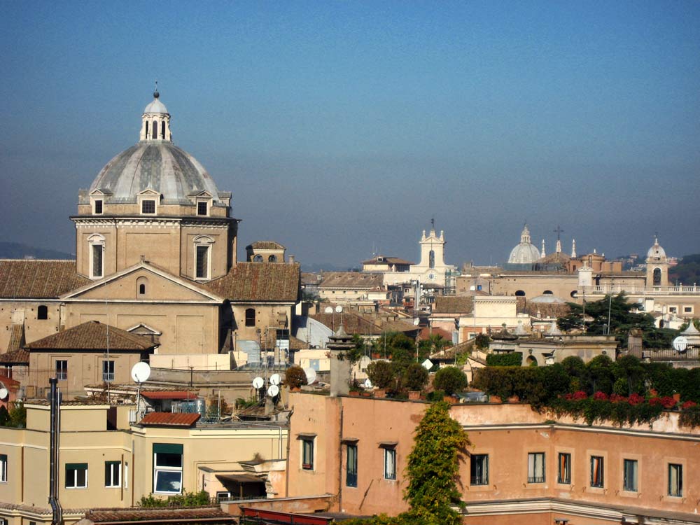 rooftops of the city of rome italy