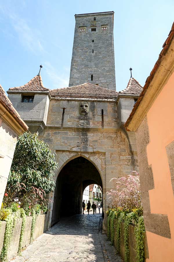 gate and tower of old town of rothenburg