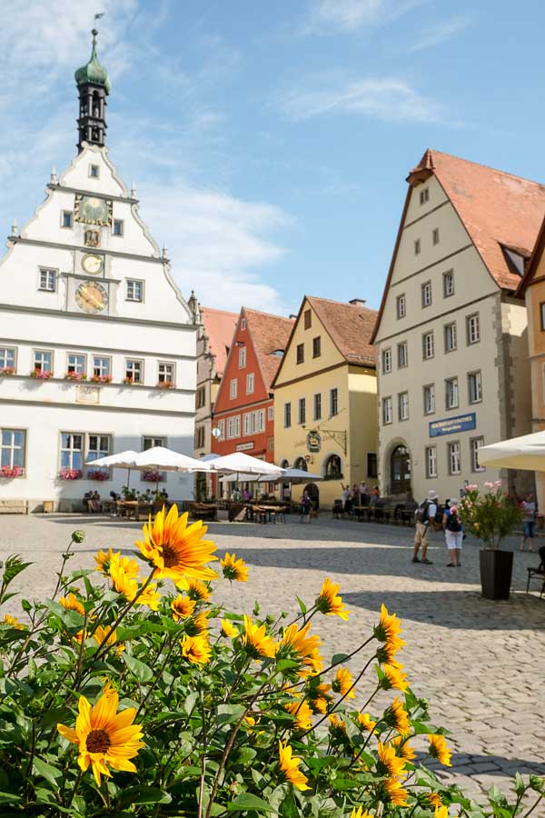 market square in rothenburg germany