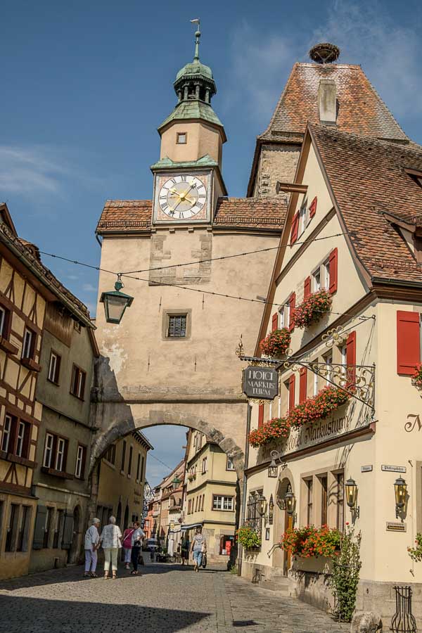 gate and tower of old town of rothenburg