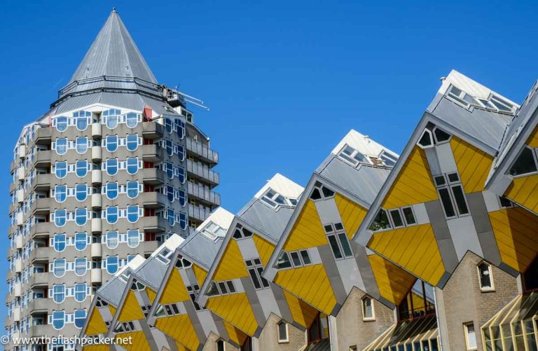 cube-buildings-and-pencil are some of the best things to see in rotterdam in one day