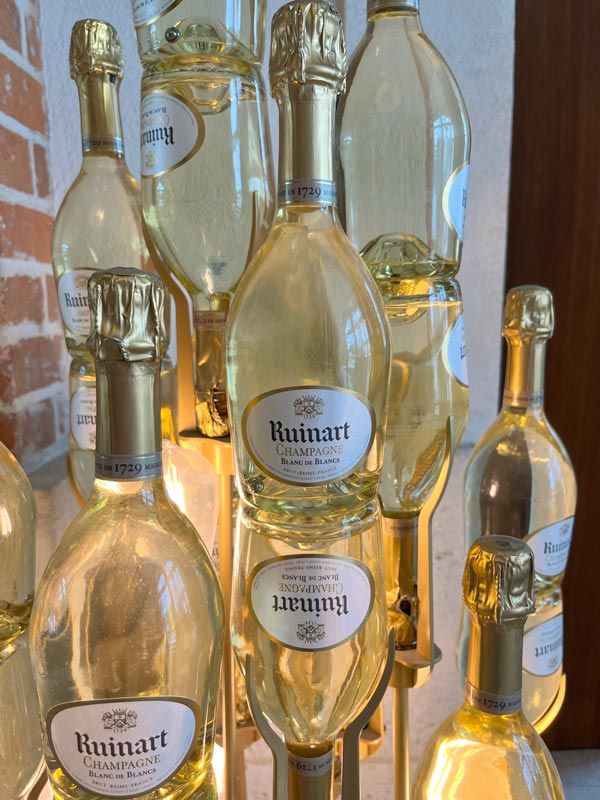 bottles of ruinart champagne