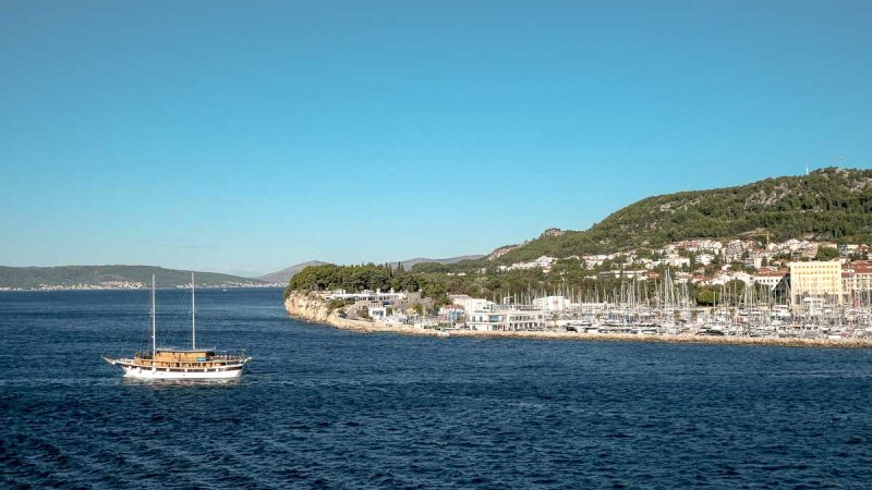 boat in the harbour of split croatia