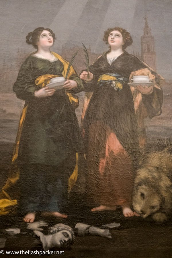 painting of two saints by goya