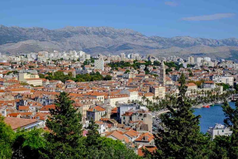 off the beaten track in split with this view of Split from from Marjan Peninsula