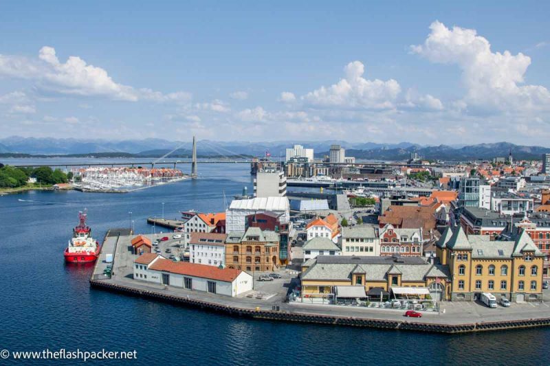 panoramic view of the town of stavanger in norway