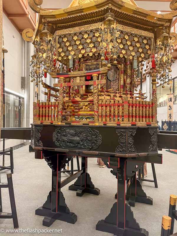 highly ornate japanese festival float