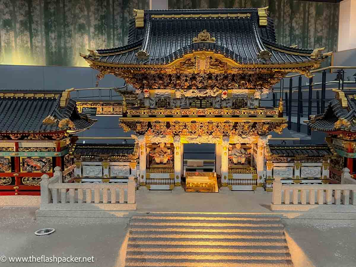 ornate and detailed model of japanese temple