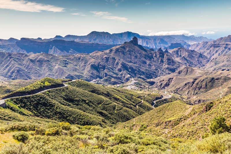 caldera of tejeda with small village