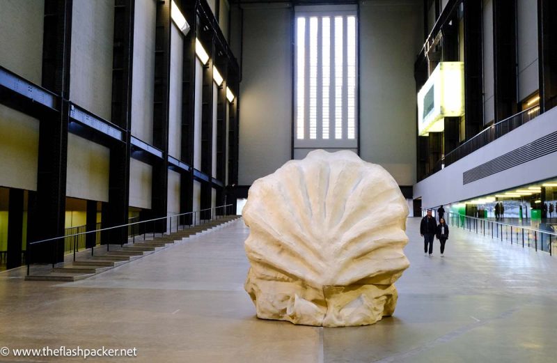 large sculpture of a shell in turbine-hall-tate-modern