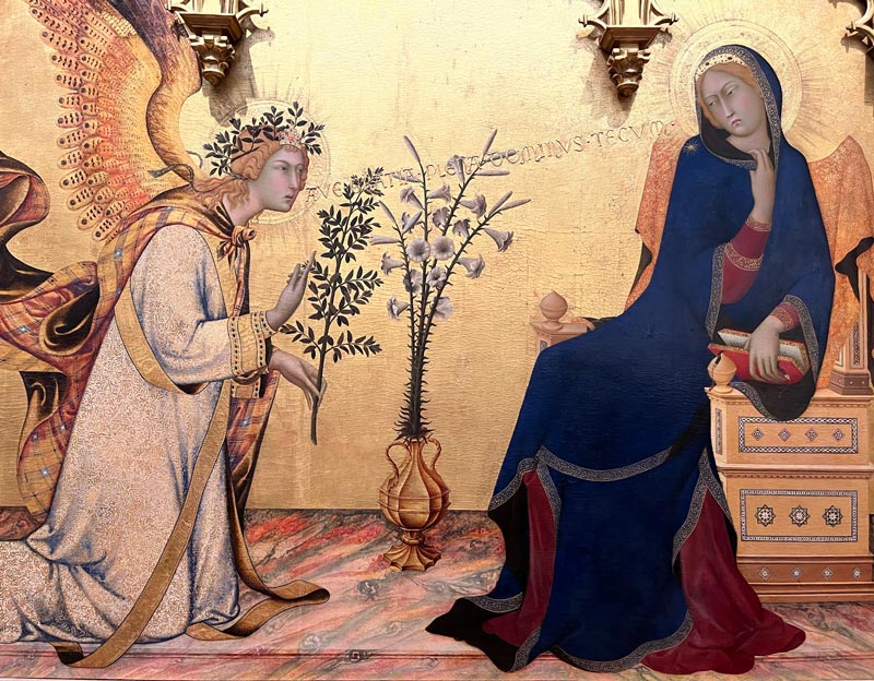 painting of virgin mary and angel gabriel