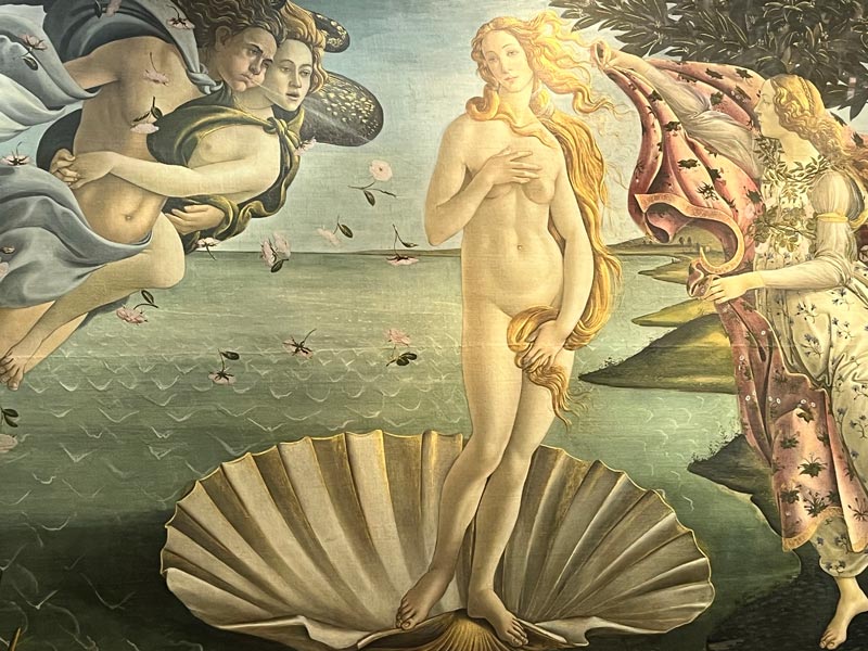 famous painting in florence of birth of venus by botticelli