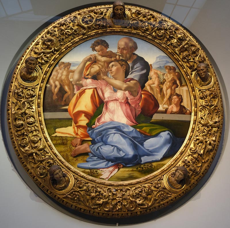 circular painting of the holy family