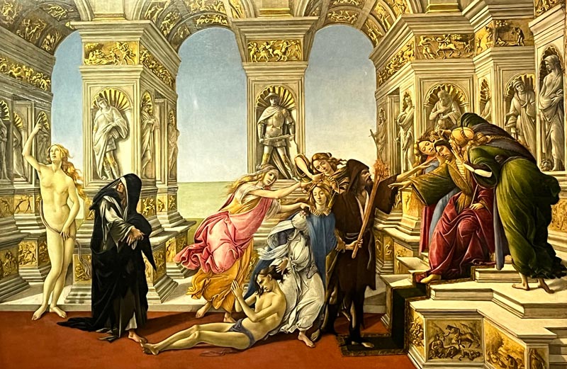 painting of group of people in a classical setting