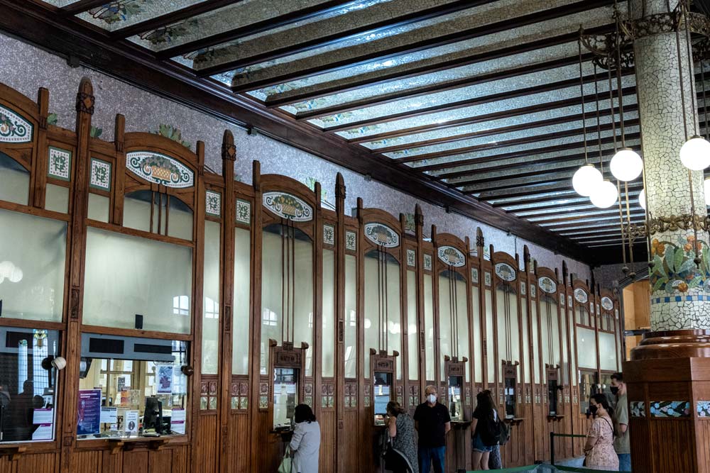 art nouveau ticket office at valencia train station