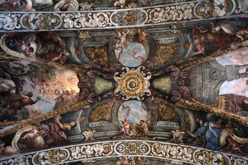 richly painted church ceiling