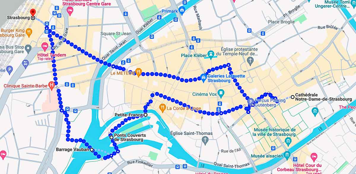 free walking tour strasbourg france map