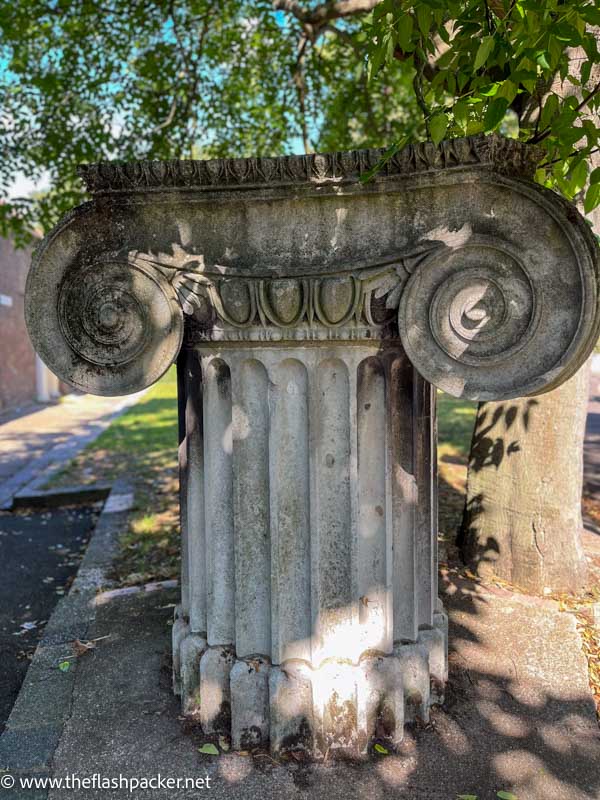 top of a classical column